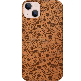 Flower Pattern - Engraved  Phone Case Sleek Edge Design Matte Look Design