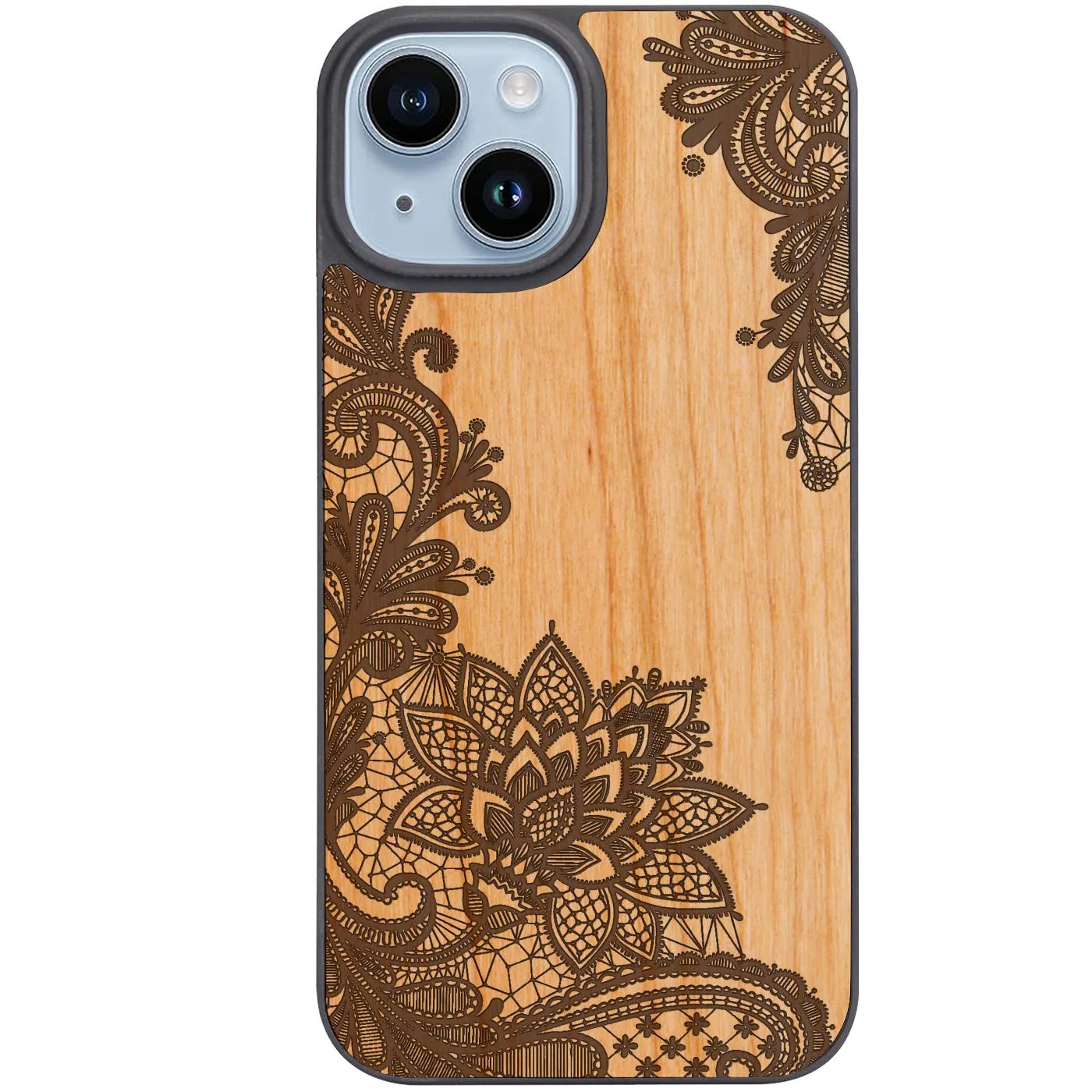 Flowers Frame - Engraved Phone Case Stylish Cover
