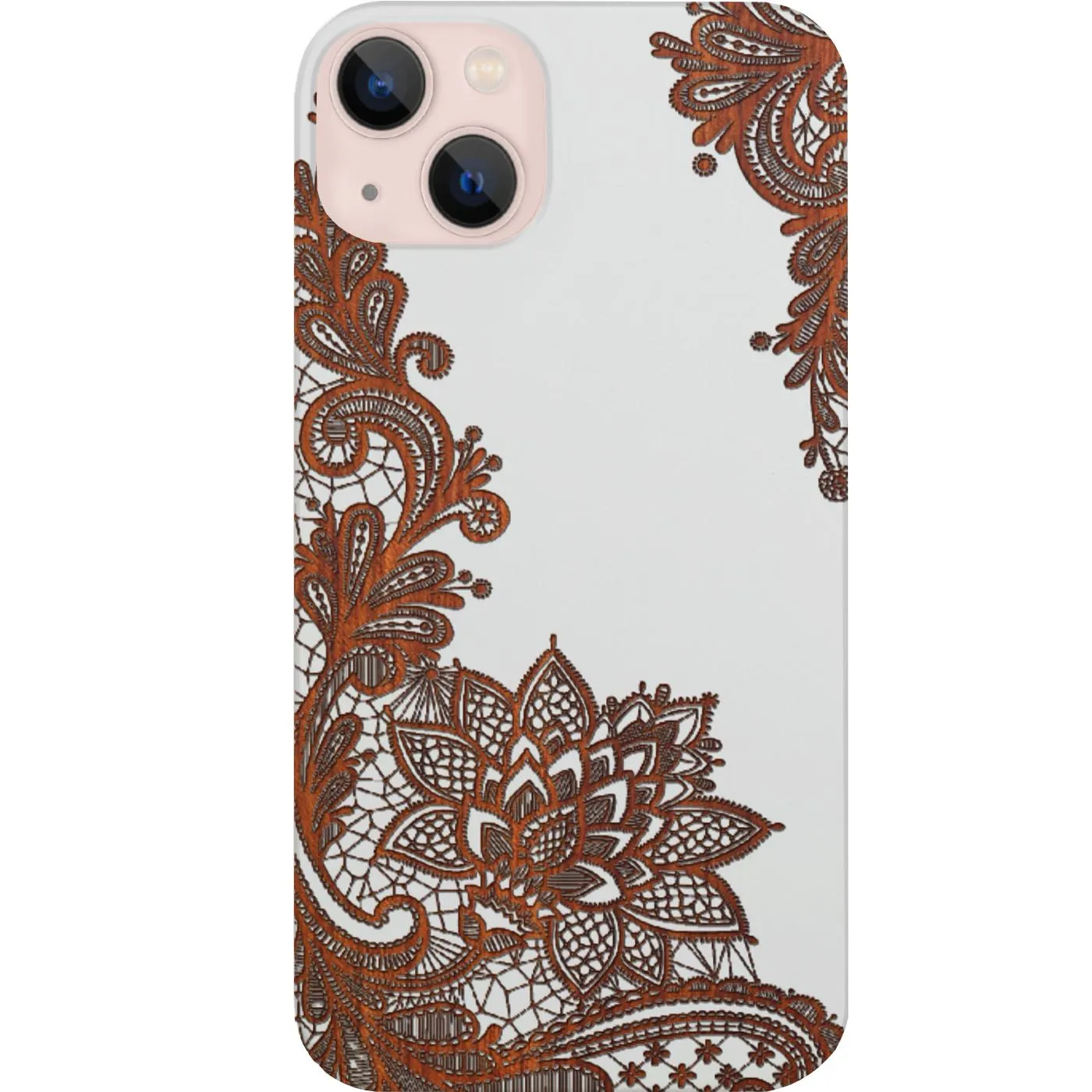 Flexible Pattern Texture Flowers Frame - Engraved Phone Case
