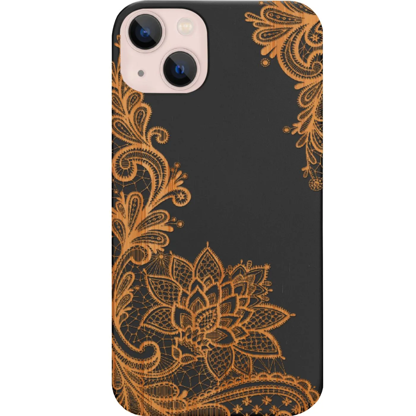 Compact Structure Flowers Frame - Engraved Phone Case