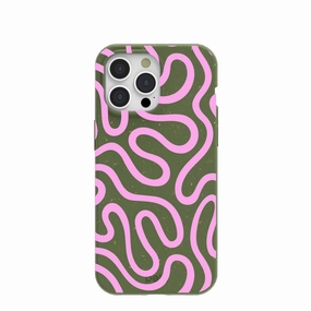 Marble Pattern Casual Texture Forest Floor Cotton Curls iPhone 15 Pro Max Case