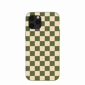 Fashion Edge Forest Floor Matcha Check iPhone 12 Pro Max Case
