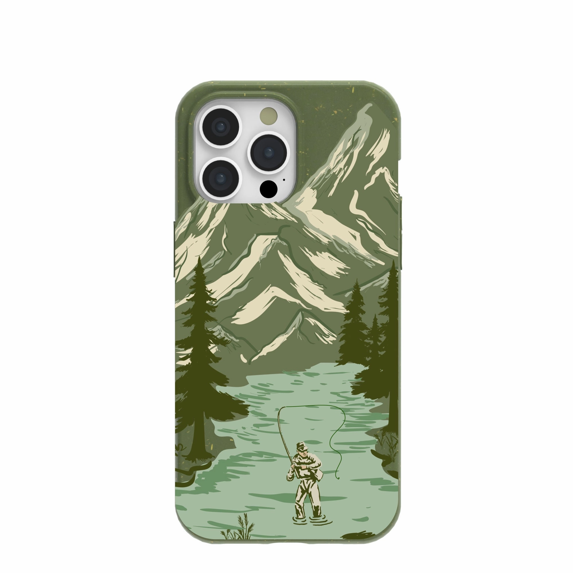 Forest Floor Morning Fishing iPhone 15 Pro Max Case Luxury Pattern