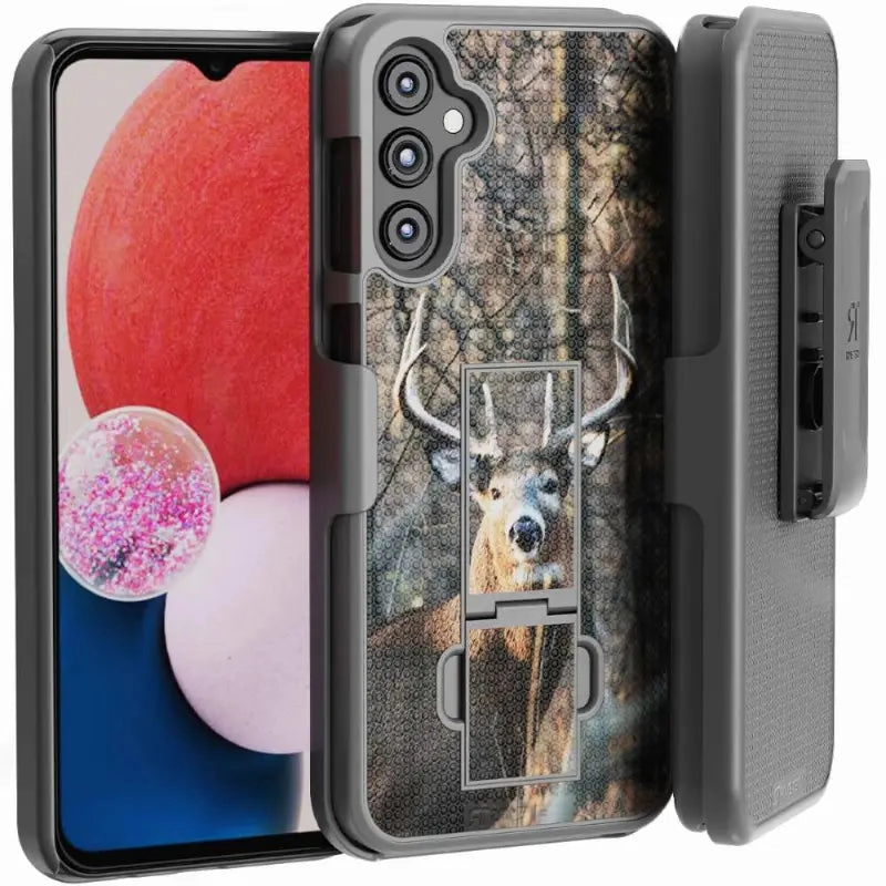 Patterned Design Elegant Finish Samsung Galaxy A14 5G Belt Clip Holster Phone Case