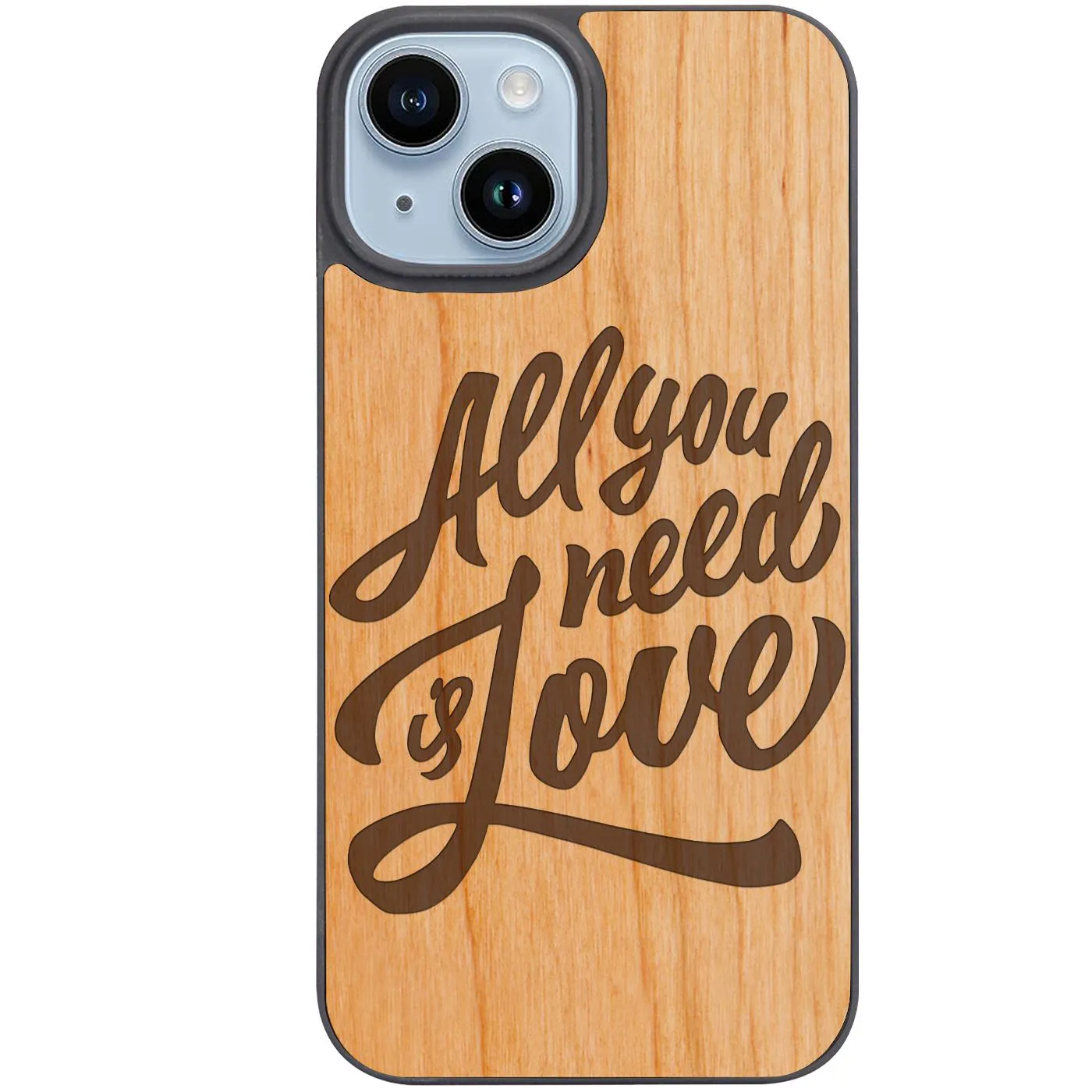 All You Need Is Love - Engraved Phone Case Versatile Accessory Elegant Shield