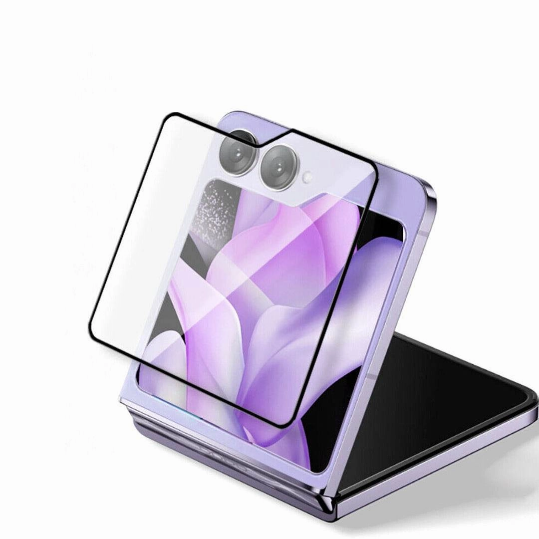 Galaxy Z Flip6 Tempered Glass Screen Protector Luxury Layer Texture Smooth Grip