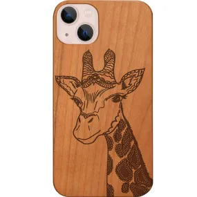 Tough Frame Soft Edging Giraffe Head - Engraved Phone Case