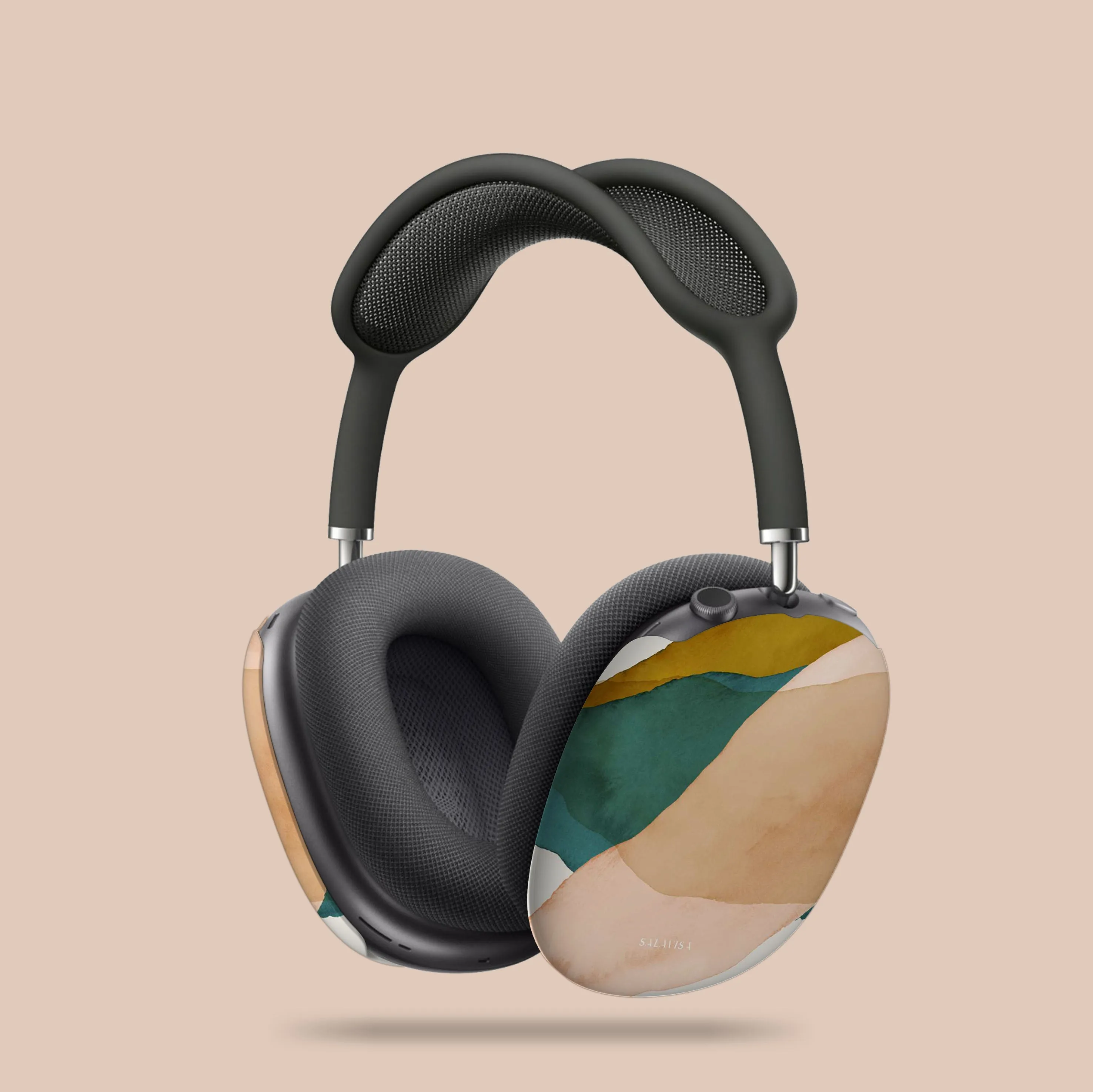 Lightweight Storage Sleeve custom handmade leather airpods case Pale Sage AirPods Max Case