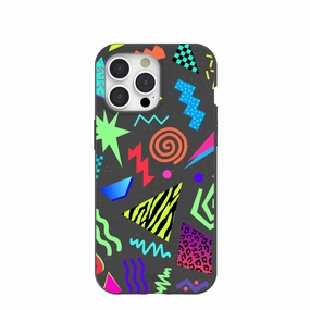 Black Neon Blast iPhone 15 Pro Max Case Smooth Detail