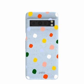 Ultra light Powder Blue Rainbow Dots Google Pixel 8 Pro Case