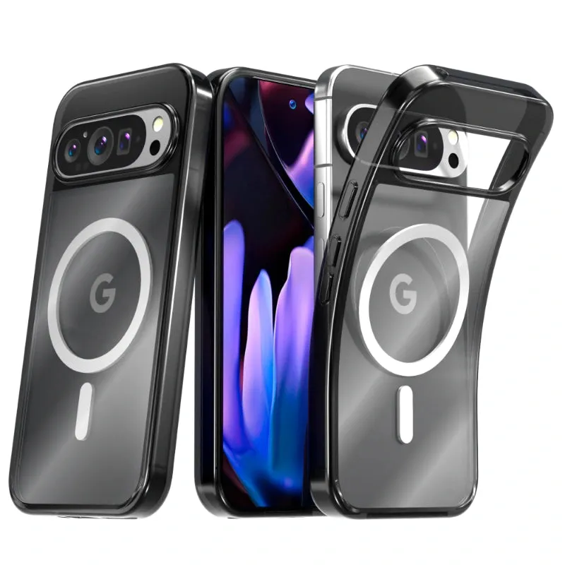 Refined Pattern Vivid Texture Google Pixel 9 Pro XL 6.8" (2024) Hybrid Shockproof Clear Slim Acrylic Case with MagSafe
