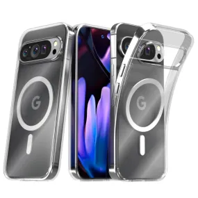 Durable Surface Universal Fit Google Pixel 9 Pro XL 6.8" (2024) Hybrid Shockproof Clear Slim Acrylic Case with MagSafe