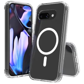 Google Pixel 9a (2025) Hybrid Shockproof Clear Slim Acrylic Case with MagSafe Sleek Appearance Lightweight Feel