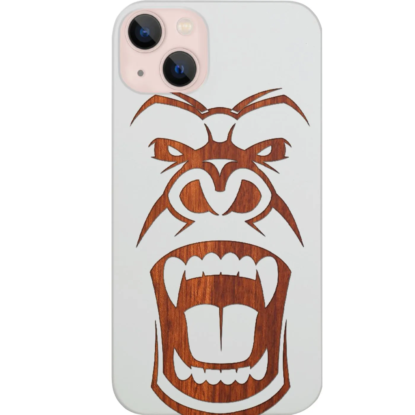 Gorilla Face - Engraved Phone Case Rugged Pattern Design Stylish Detail Layer