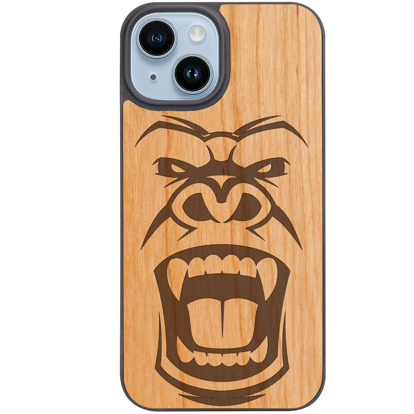 Durable Texture Elegant Finish Design Gorilla Face - Engraved Phone Case