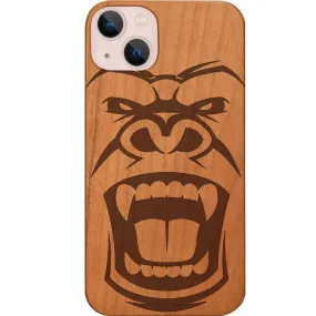 Matte Texture Design Gorilla Face - Engraved Phone Case