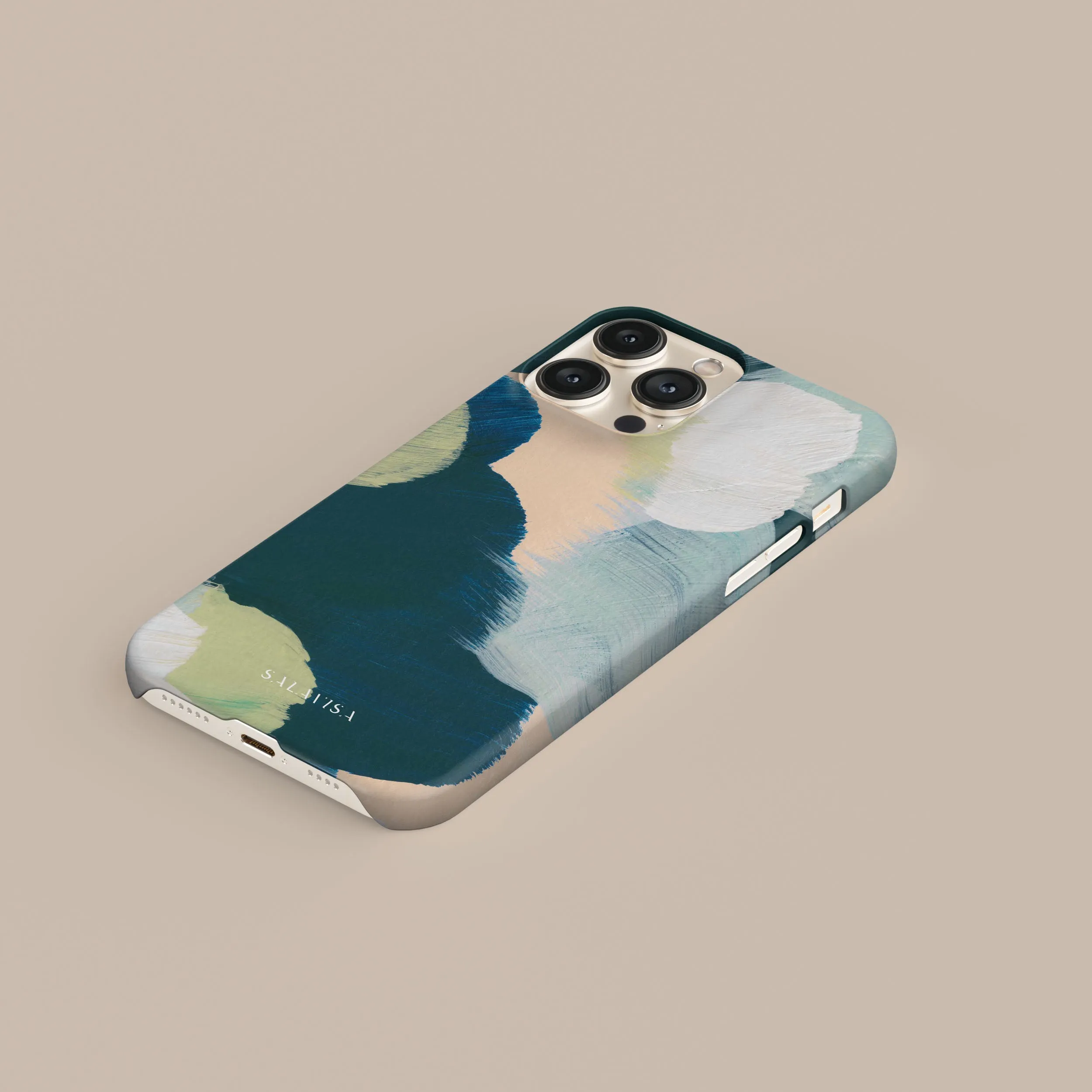 Green Canvas Phone Case Luxury Detail Slim Look