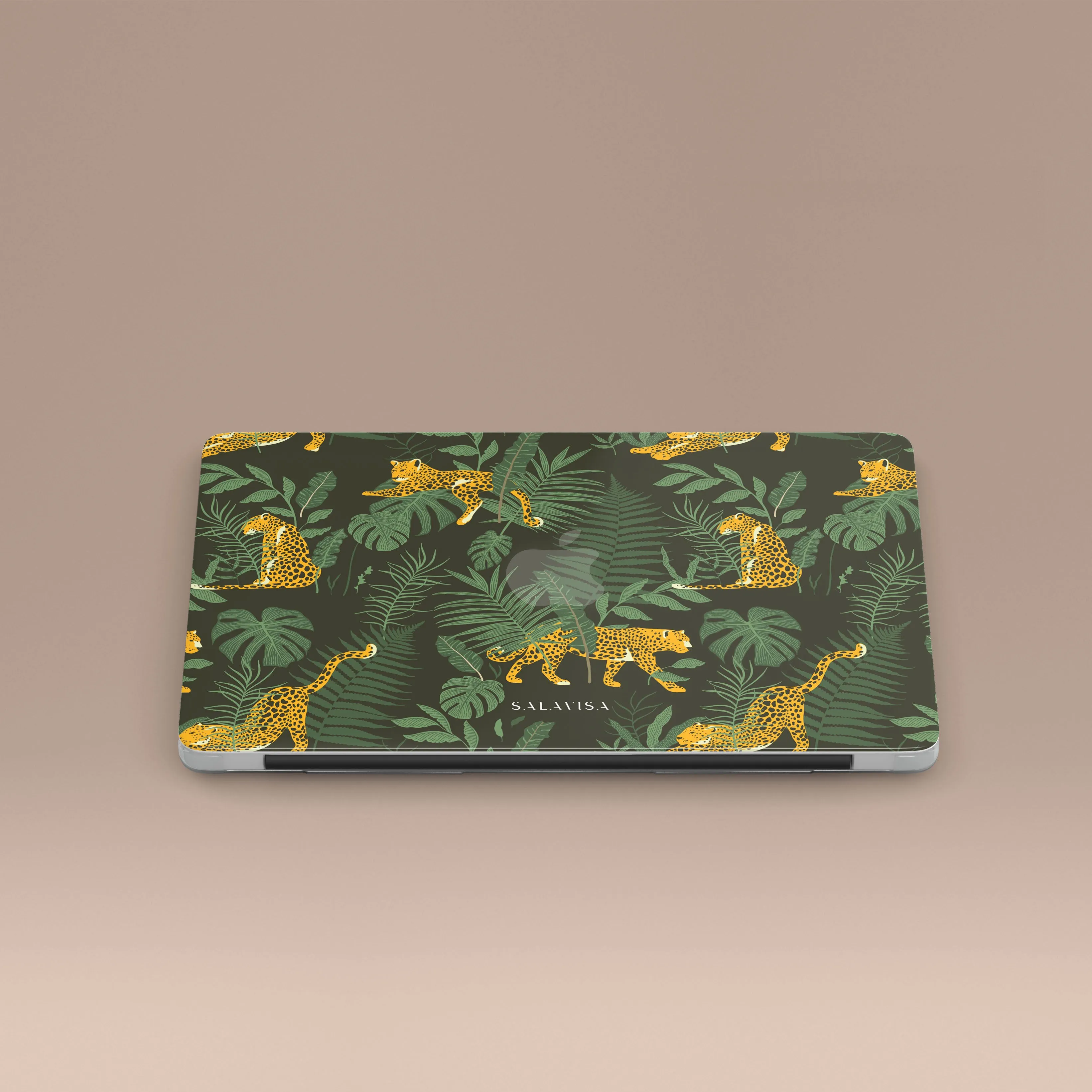 Green Cheetah MacBook Case Protective Edge Layer Smooth Texture Pattern