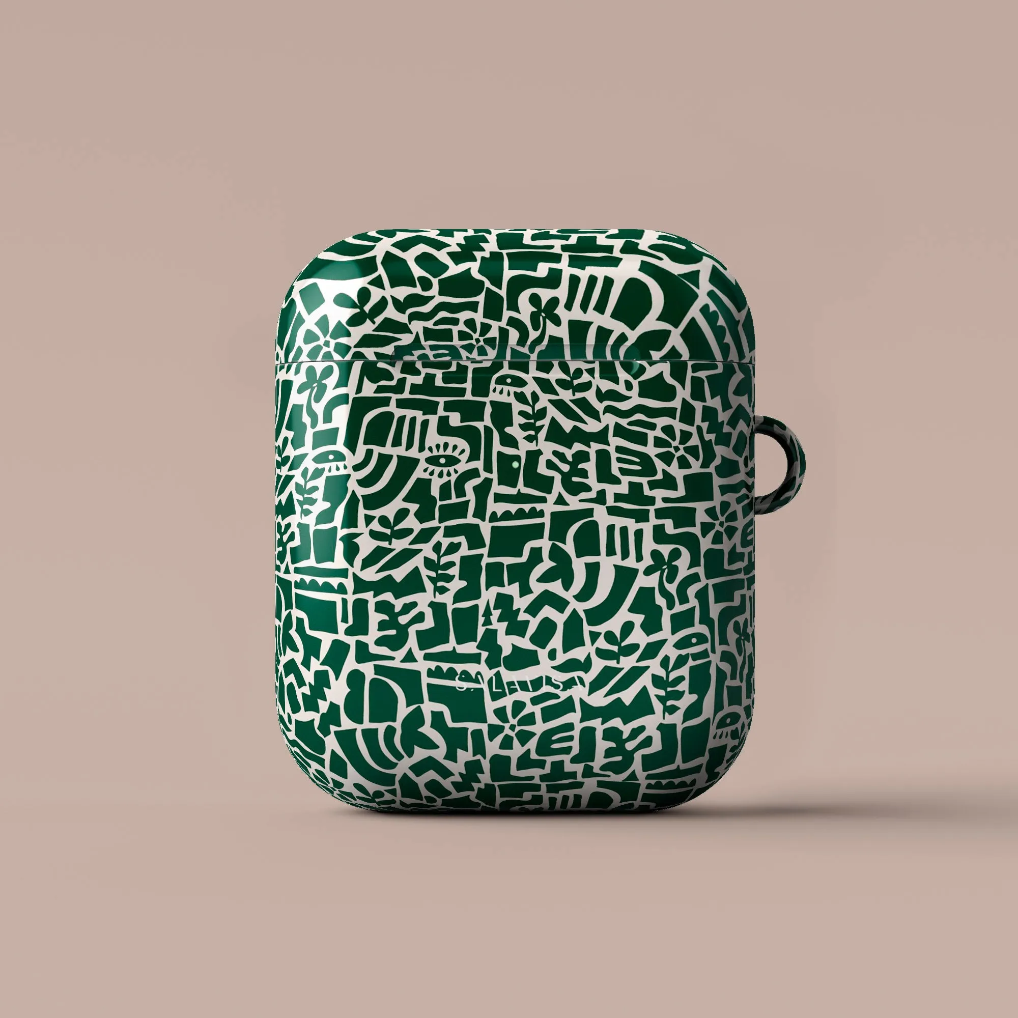Creative Carry Shell Green Maze AirPods Case