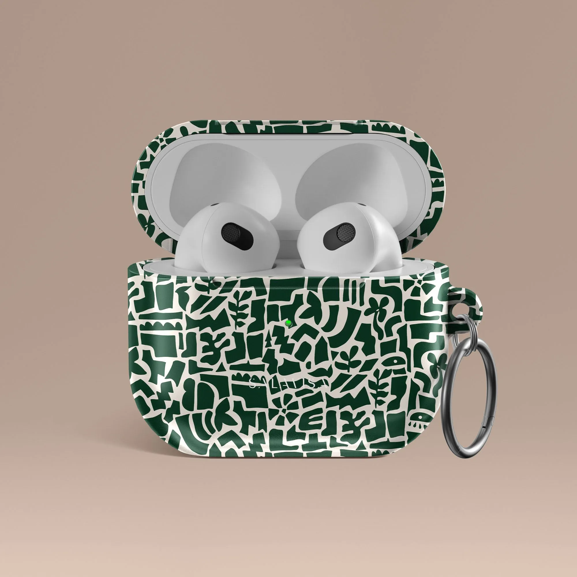 Travel Lifestyle Organizer Green Maze AirPods Case