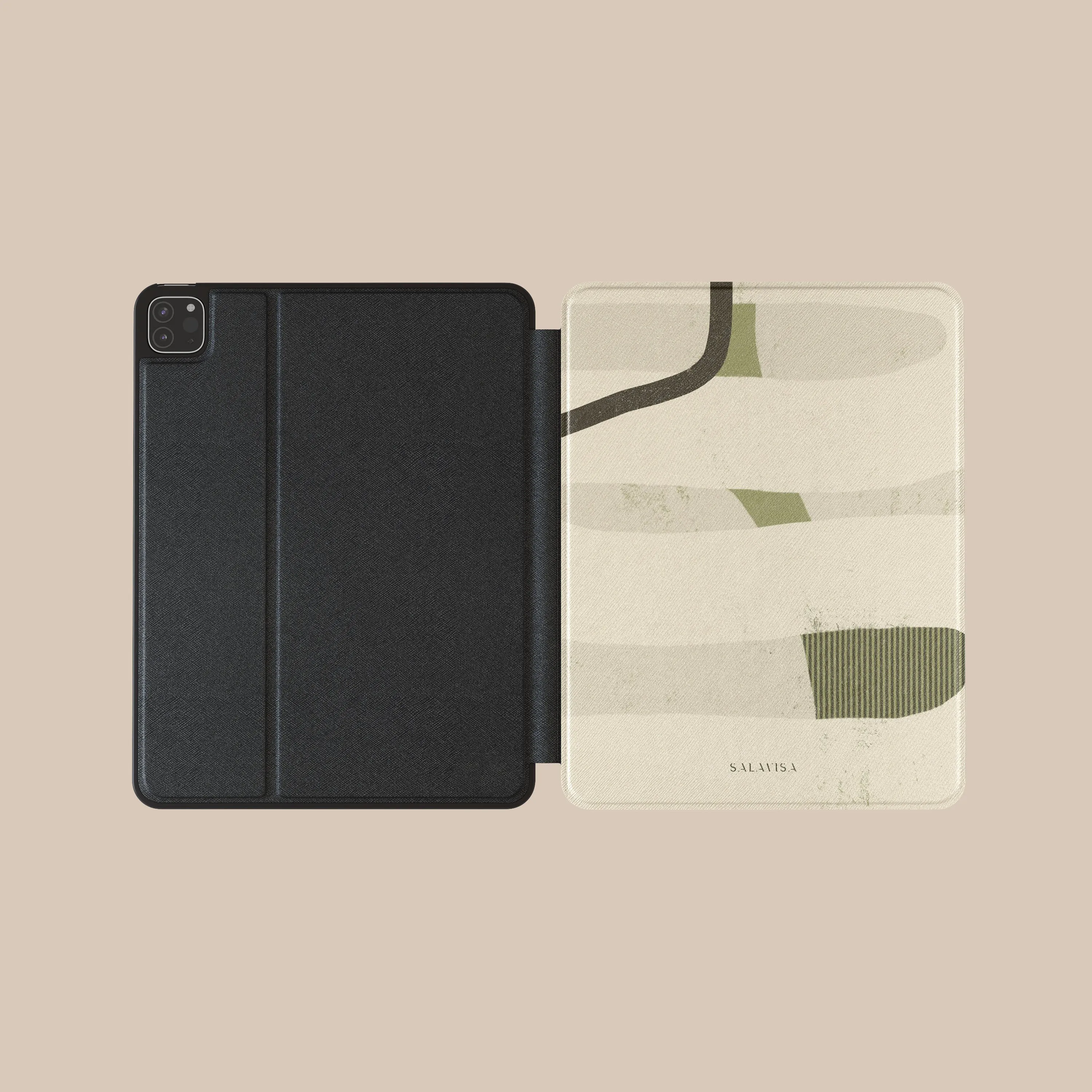 Green Organic iPad Case comfortable handheld case pad cover for note taking