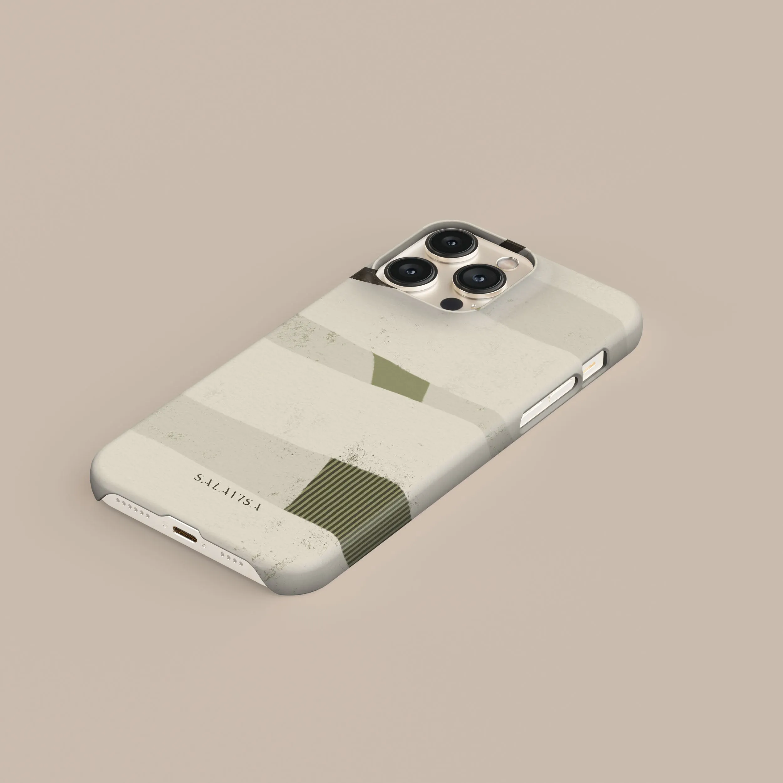 Green Organic Phone Case Smooth Edges Slim Fit Design