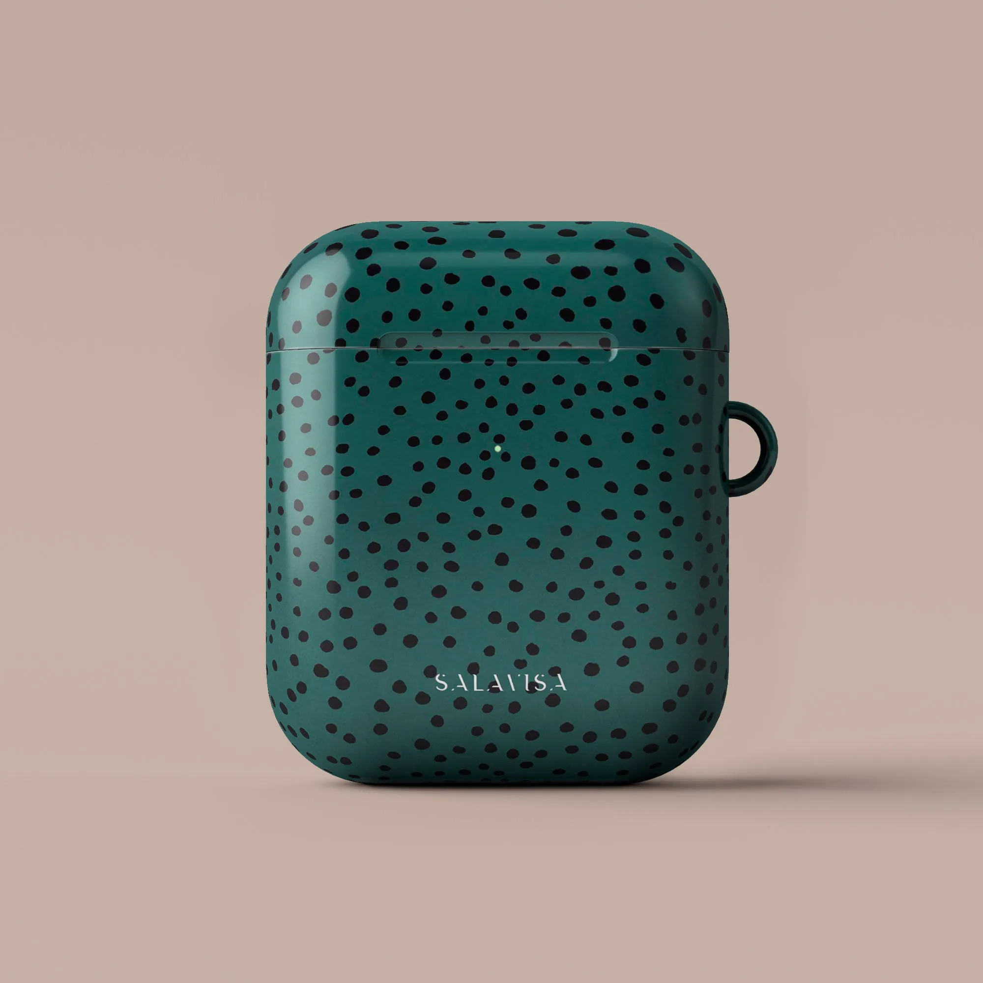 Green Polka Dots AirPods Case minimalist everyday airpods shell shock resistant gradient soft pastel leather airpods protector
