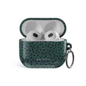 anti drop earbuds protector Green Polka Dots AirPods Case