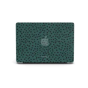 Green Polka Dots MacBook Case Professional Style Strong Outline