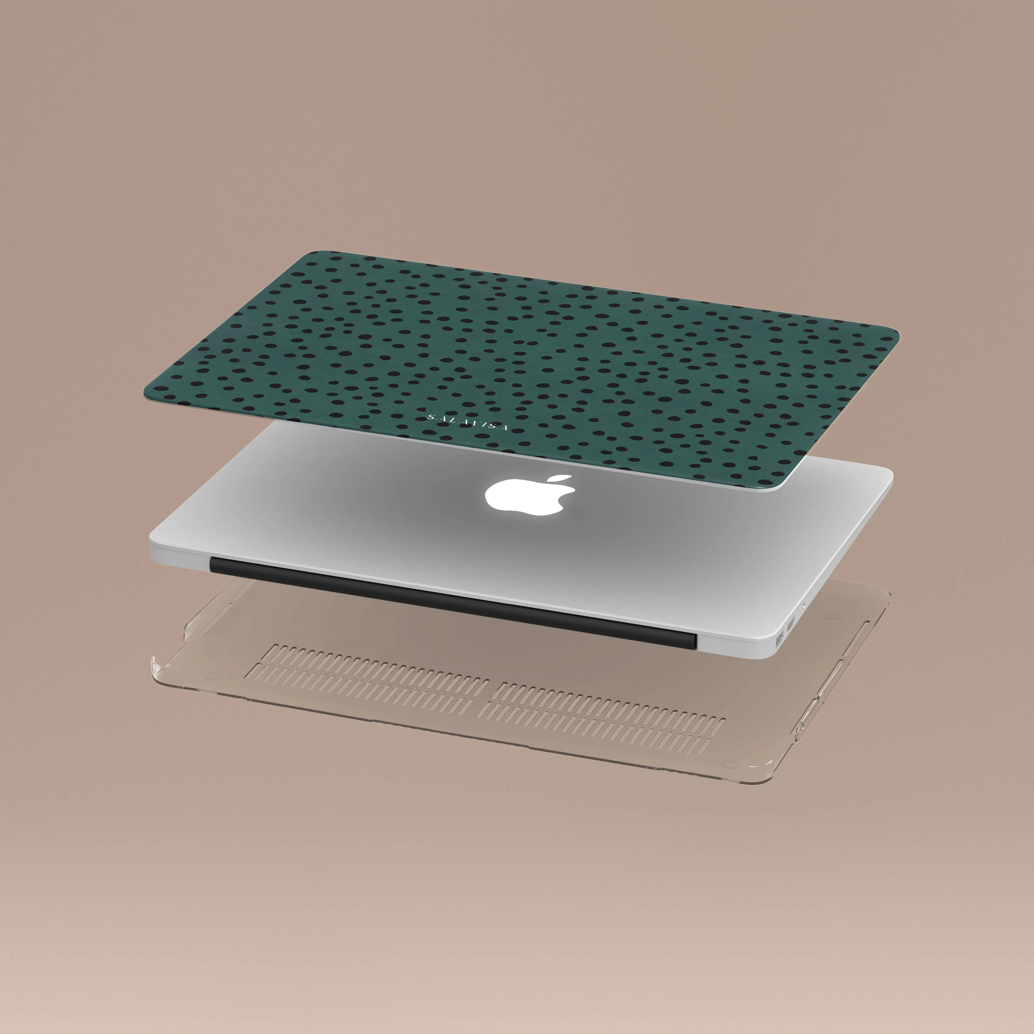 Protective Craft Green Polka Dots MacBook Case