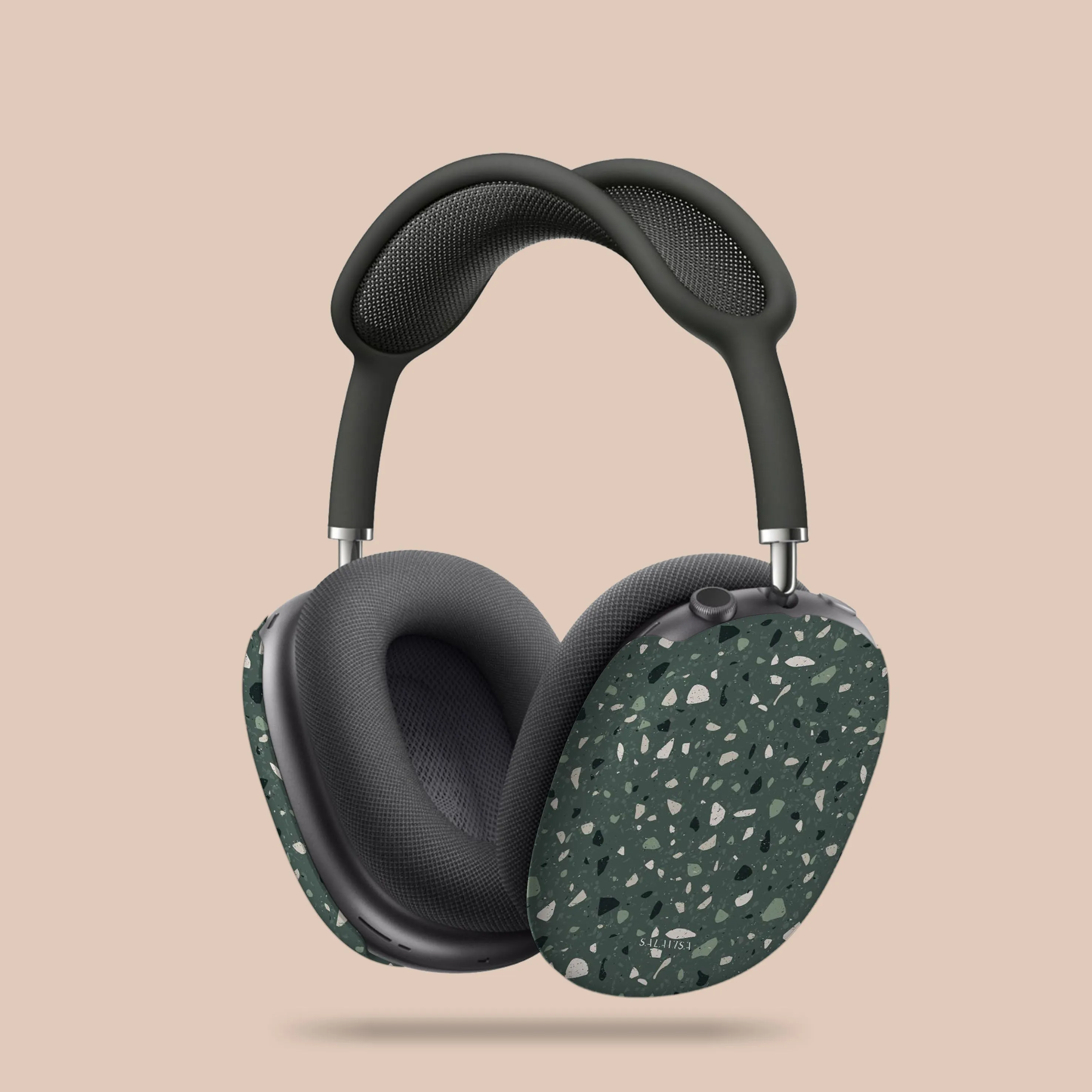 Green Terrazzo AirPods Max Case Modern Compact Organizer