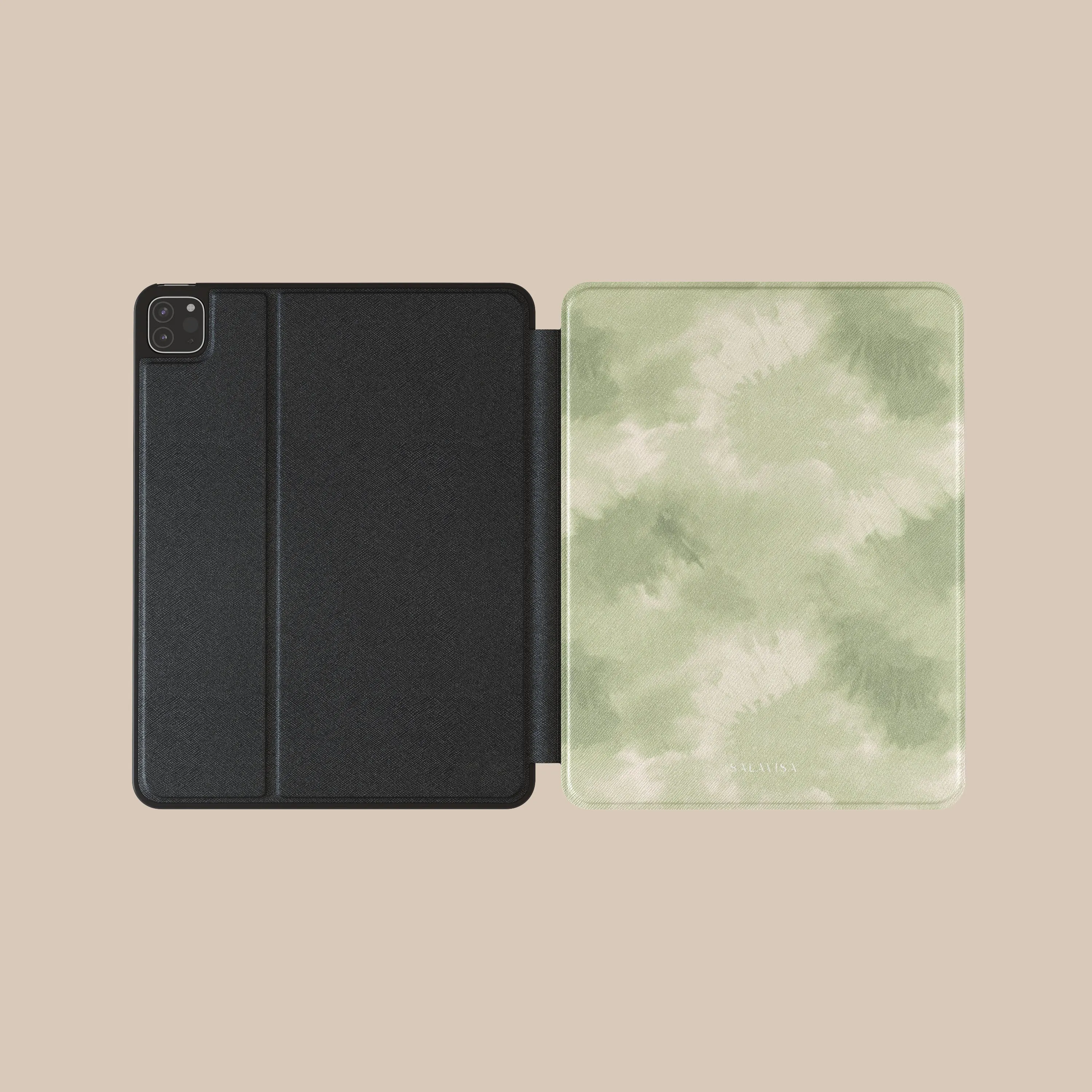 easy access pad case Green Tie Dye iPad Case