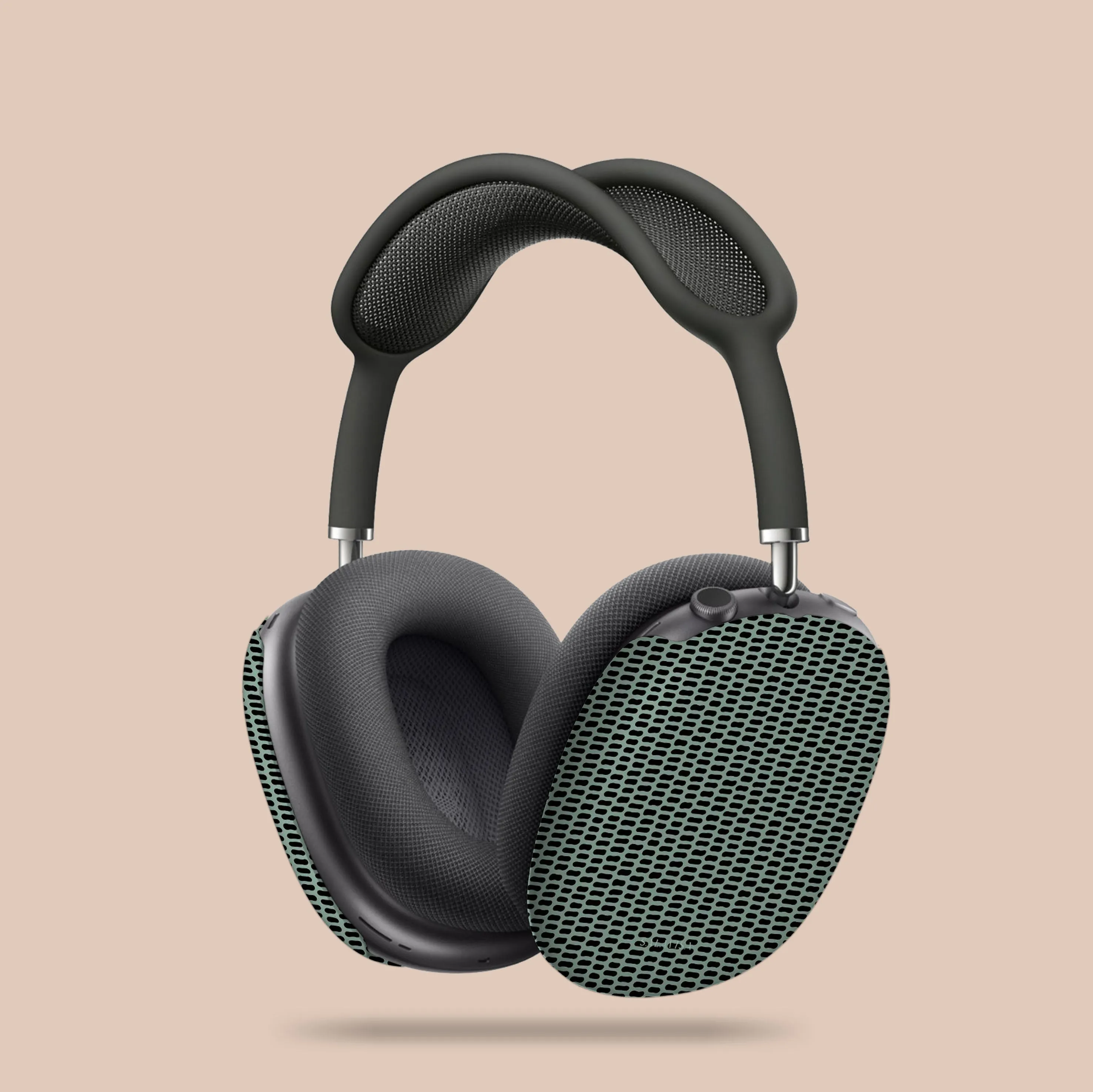 shock absorbing hybrid silicone shell vibrant silicone airpods case Green Mint Dots AirPods Max Case