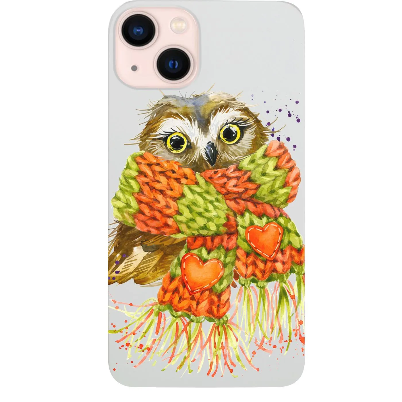 Matte Detail Cute Owl - UV Color Printed Phone Case
