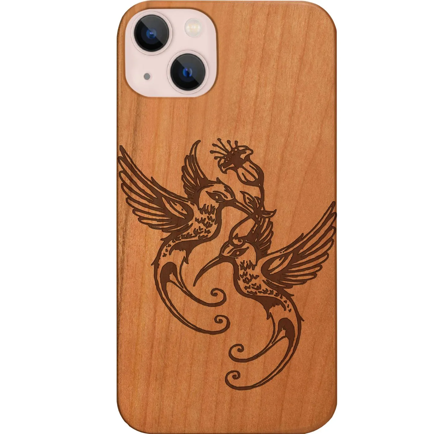 Vibrant Finish Protective Touch Humming Birds - Engraved Phone Case