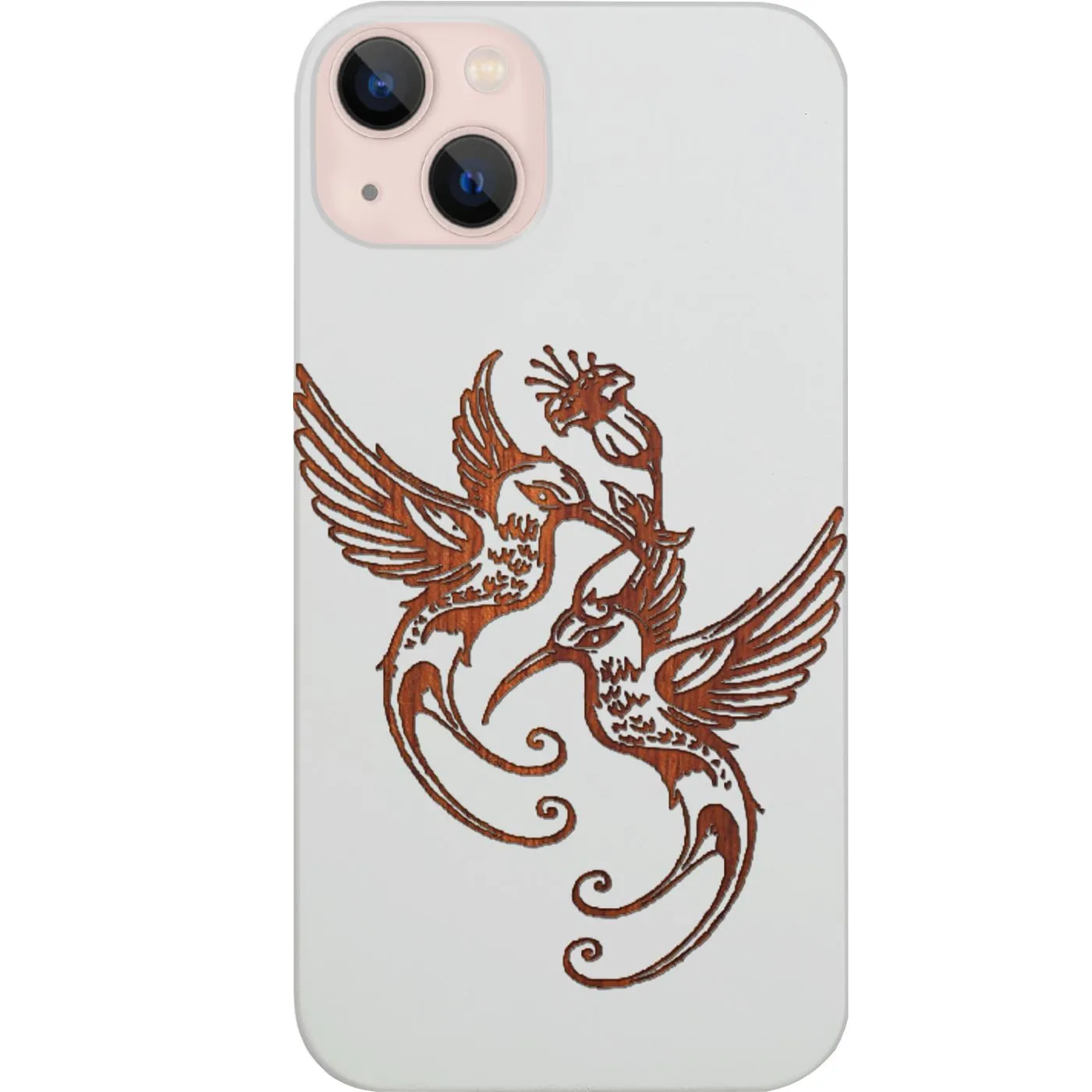 Humming Birds - Engraved Phone Case Trendy Layer Modern Detail