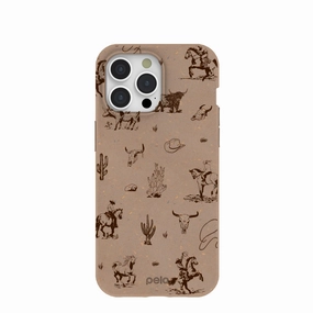 Chocolate Brown Wild Frontier iPhone 15 Pro Max Case Grip Enhanced Durable Finish