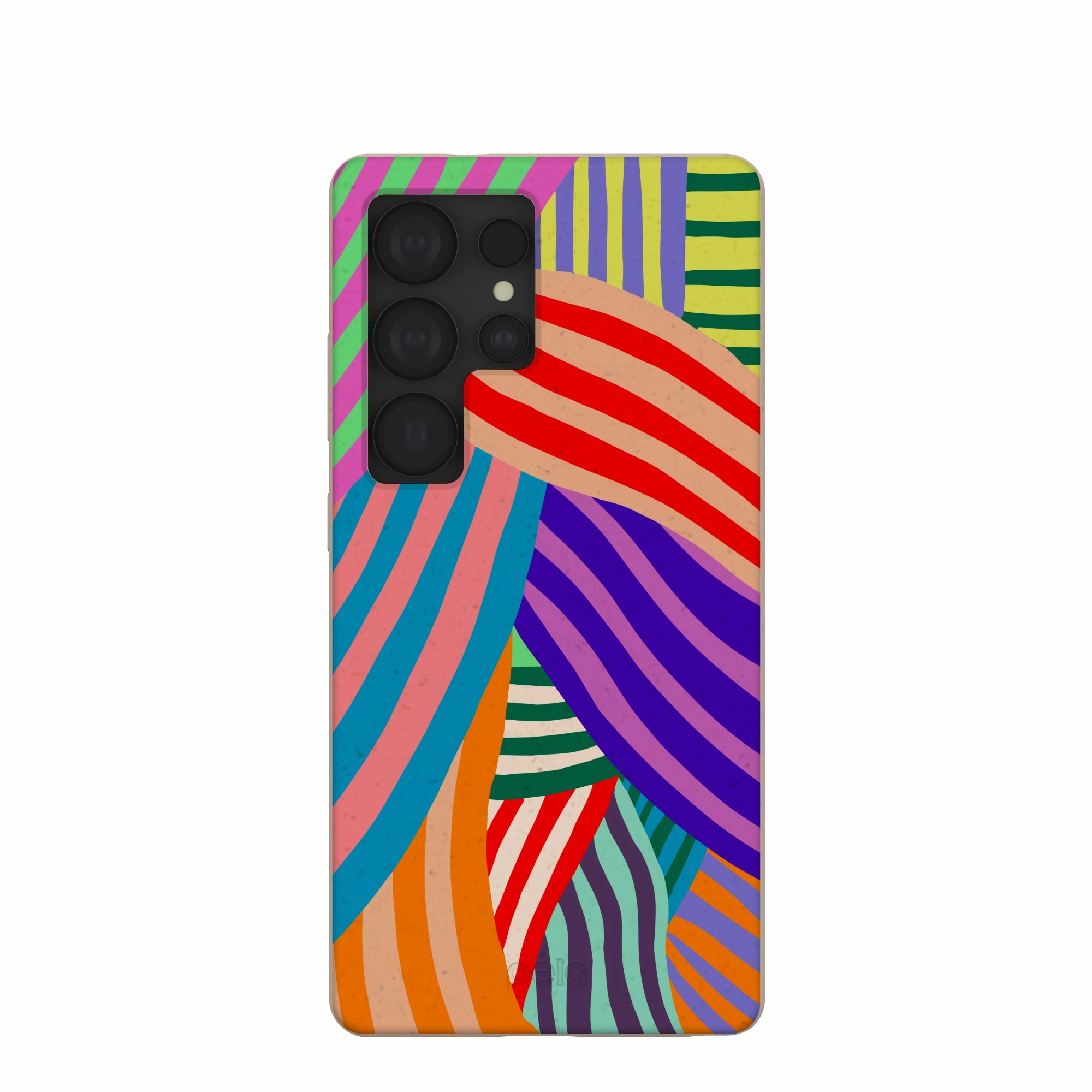 Soft Grip Finish Seashell Clownish Stripes Samsung Galaxy S25 Ultra Case