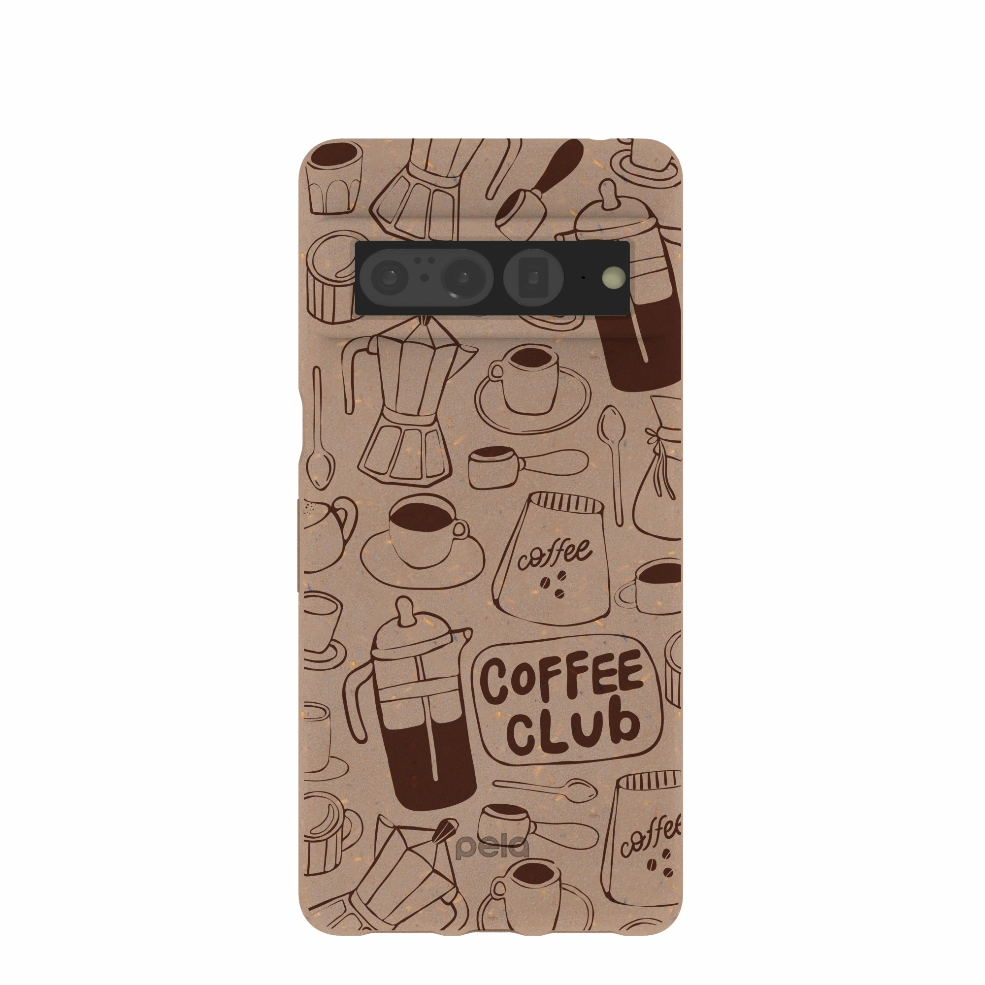 Chocolate Brown Coffee Club Google Pixel 7 Pro Case Vivid Coloration
