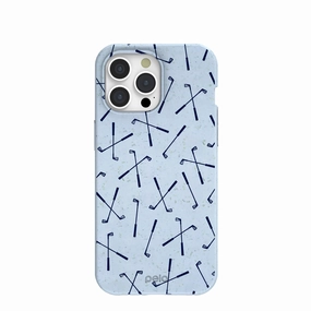 Stylish Edge Water shield Powder Blue Golf Clubs iPhone 15 Pro Max Case