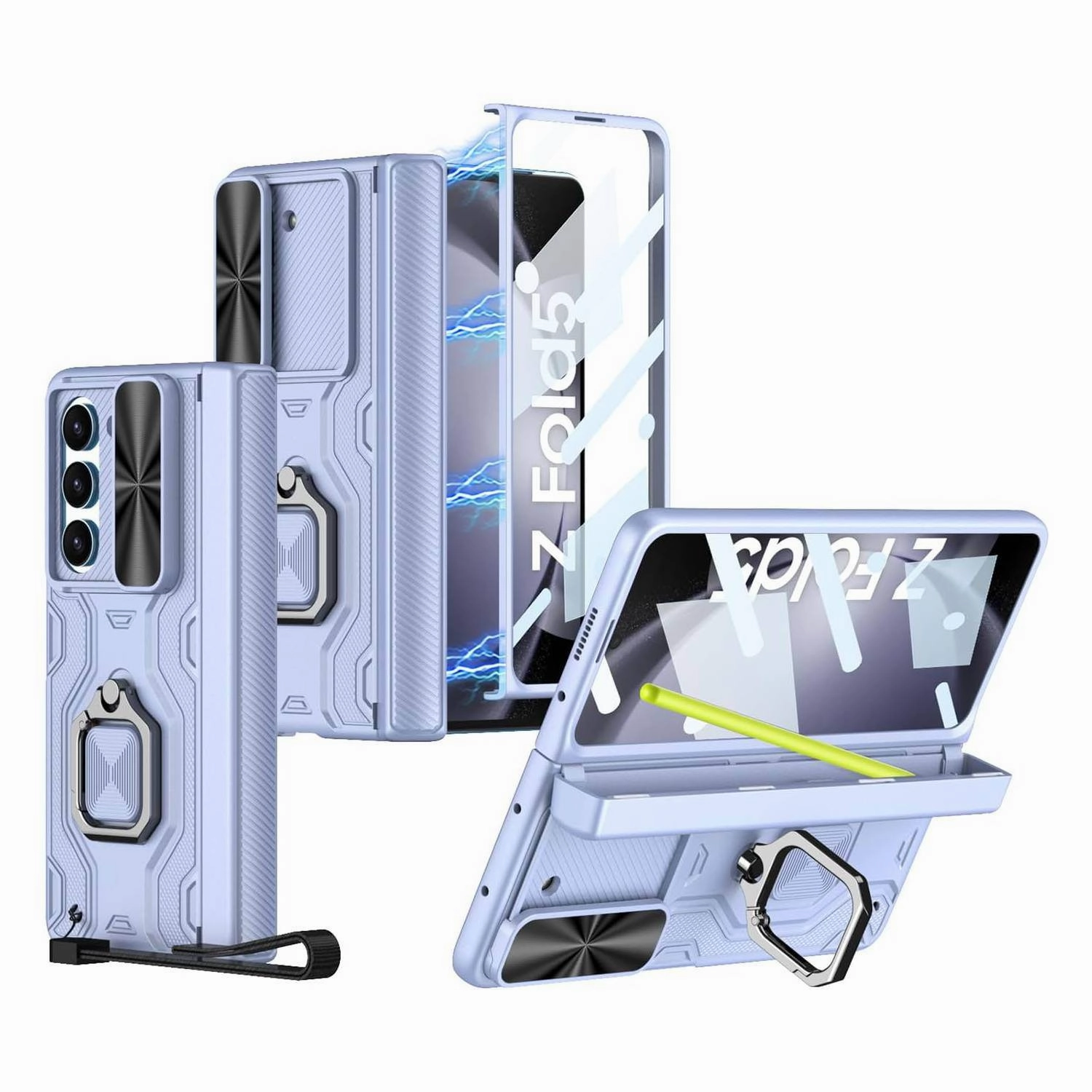 Anti Shock Camera Protection Guardian Sliding Lens Ring Buckle Case - Samsung