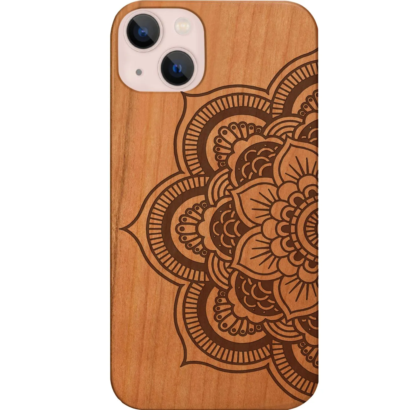 Half Mandala 2 - Engraved Phone Case Smooth Finish Touch Premium Craft