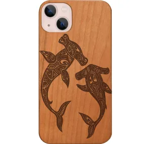 Slim Edge Fashion Accent Hammerhead Shark - Engraved Phone Case