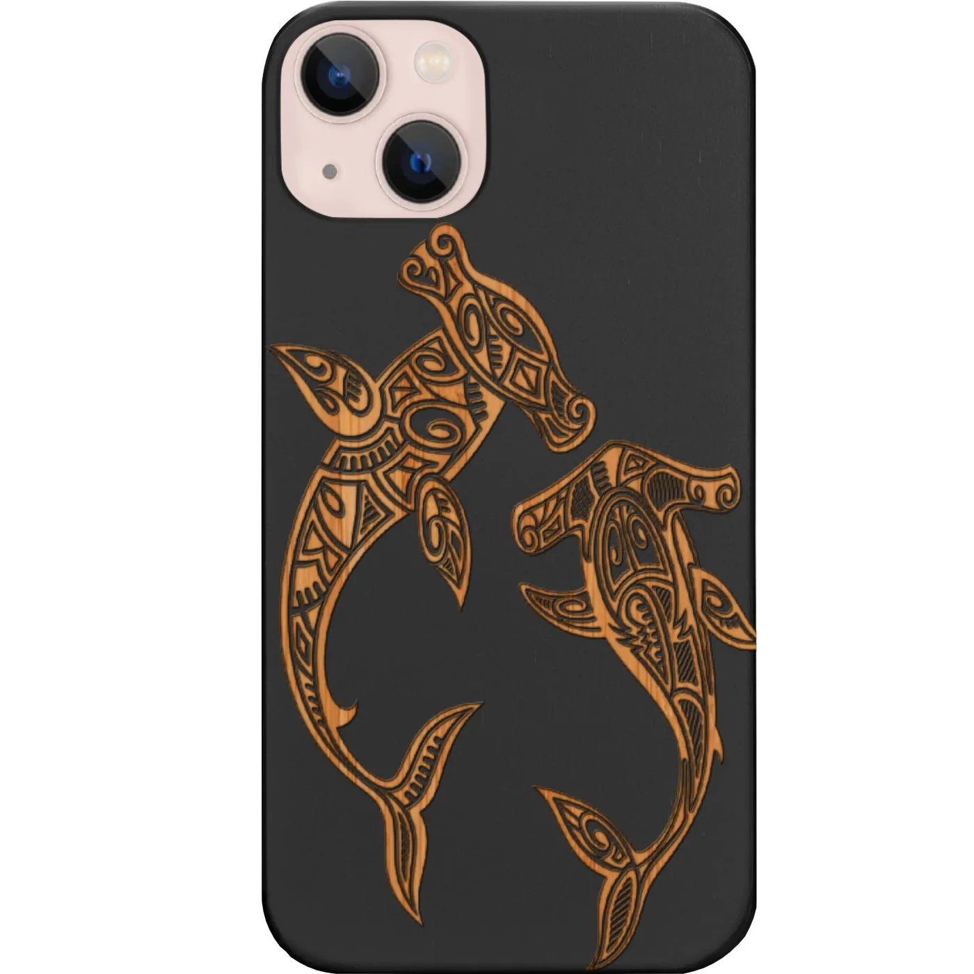Slim Profile Shockproof Frame Hammerhead Shark - Engraved Phone Case