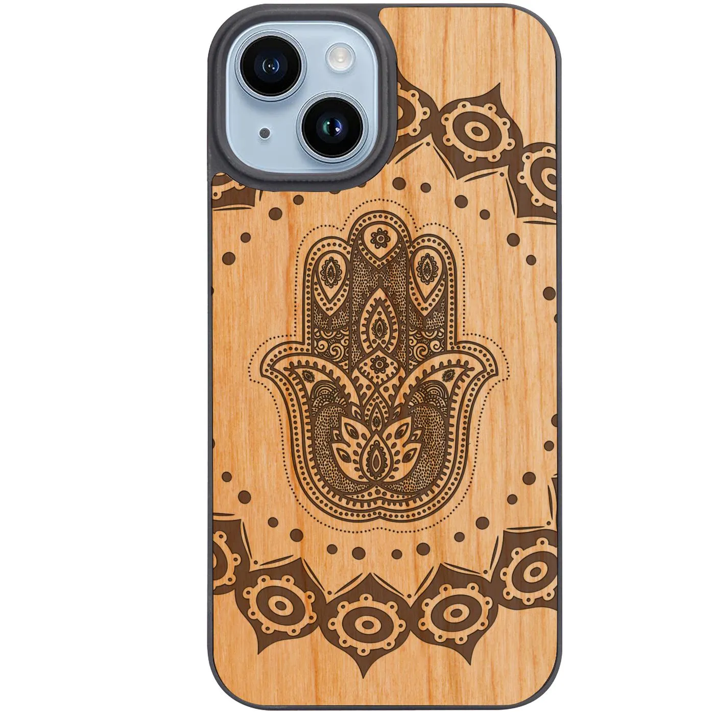 Hamsa Mandala - Engraved Phone Case Unique Texture Everyday Accessory
