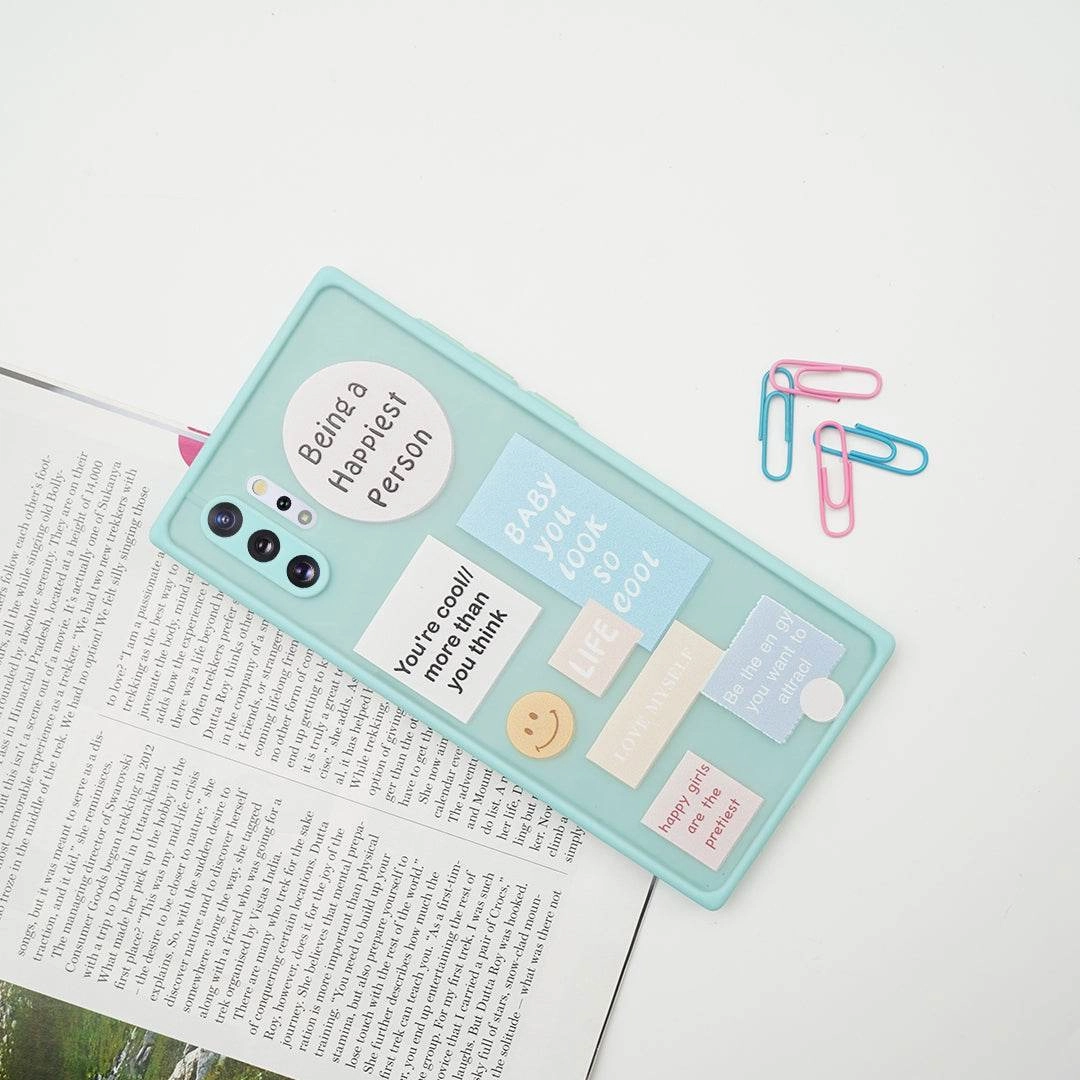 Happy Label Print Matte Finish Case - Samsung Matte Feel Soft Feel