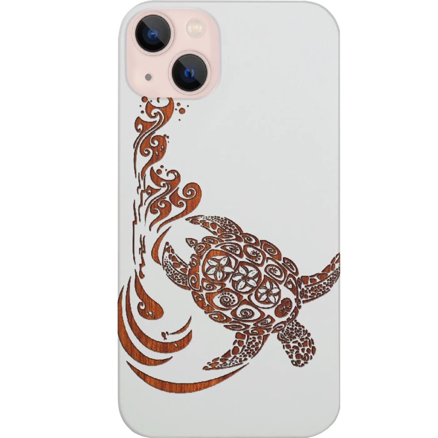 Anti scratch Hawaiian Turtle 3 - Engraved Phone Case