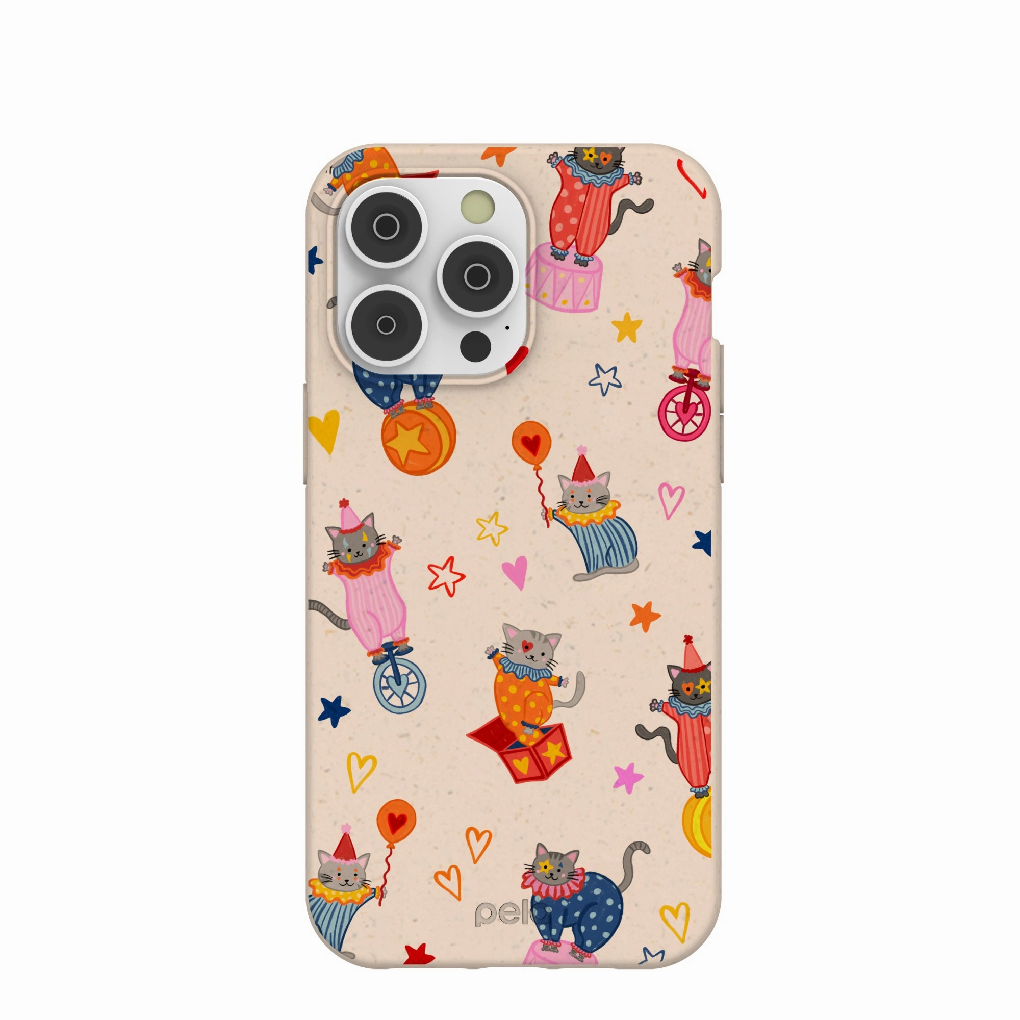 High Durability Seashell Cat Clowns iPhone 14 Pro Max Case