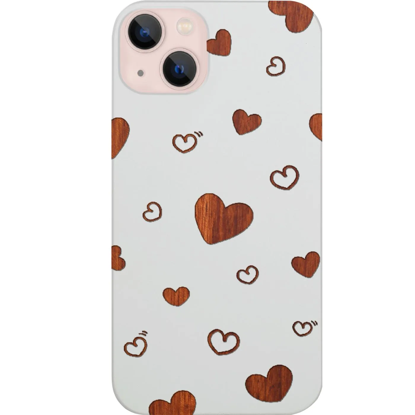 Heart Pattern 2 - Engraved Phone Case Dust proof