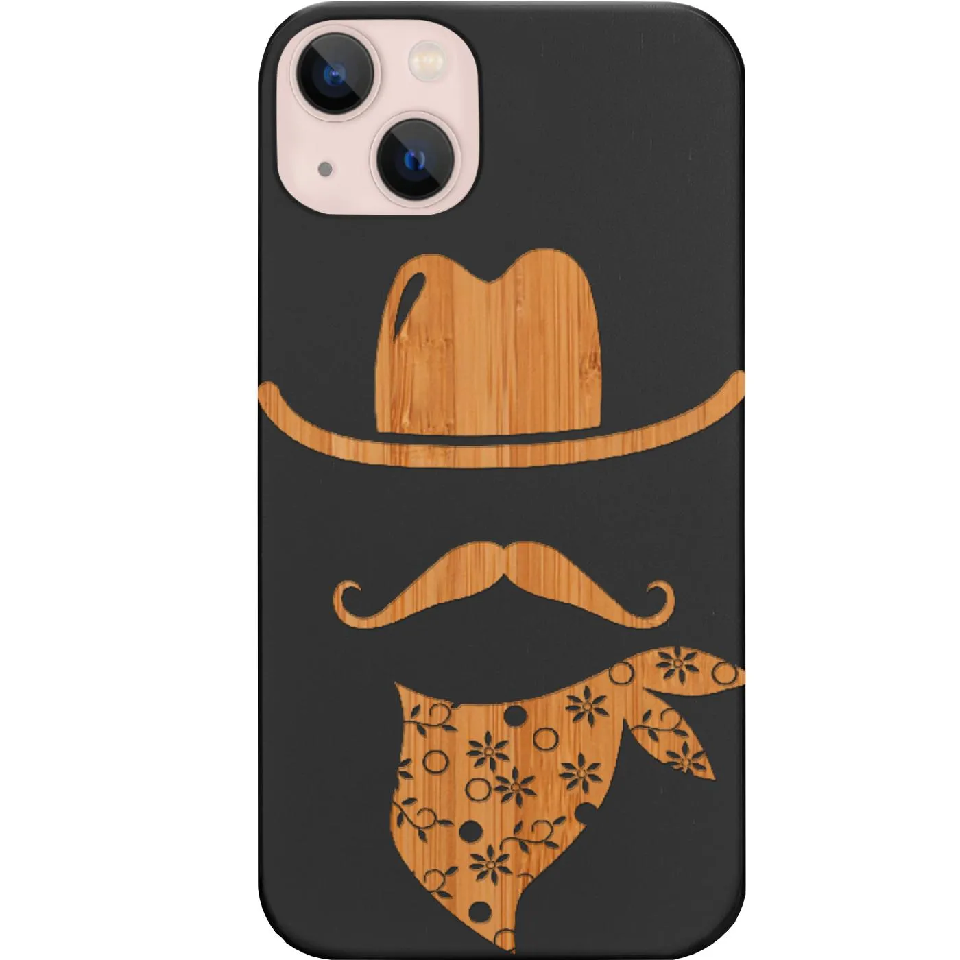 Premium Touch Cowboy Icon - Engraved Phone Case